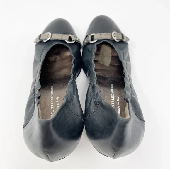 AGL Attilio Giusti Leombruni EU 39 US 9 Black Leather Cap Toe Pumps - Picture 2 of 12